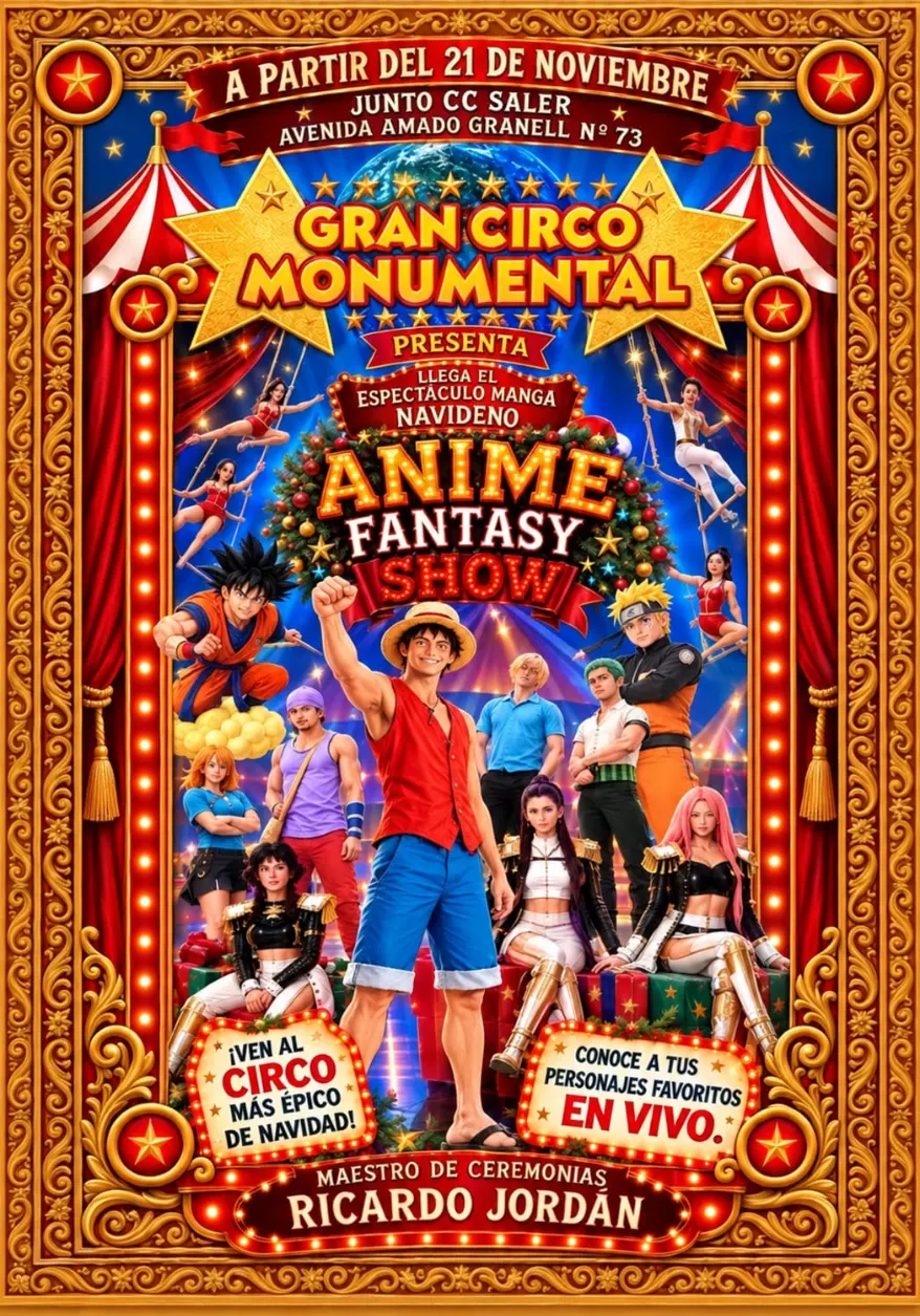 Anime Fantasy Show | Circo en Valencia 2026 Anime Fantasy Show, espectáculo de circo en Valencia 2026