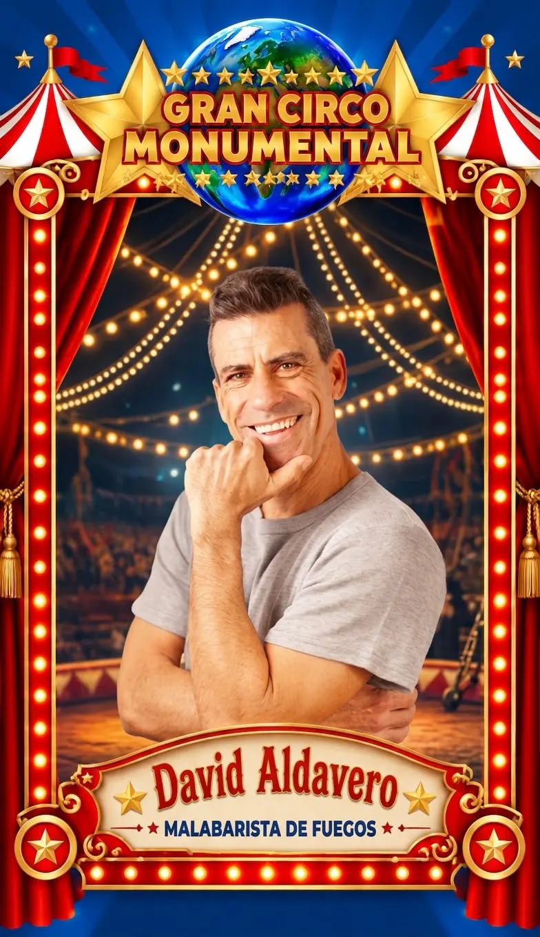 David Aldavero | Malabarista de fuegos de Anime Fantasy Show David Aldavero, malabarista de fuegos en espectáculo de circo en Valencia